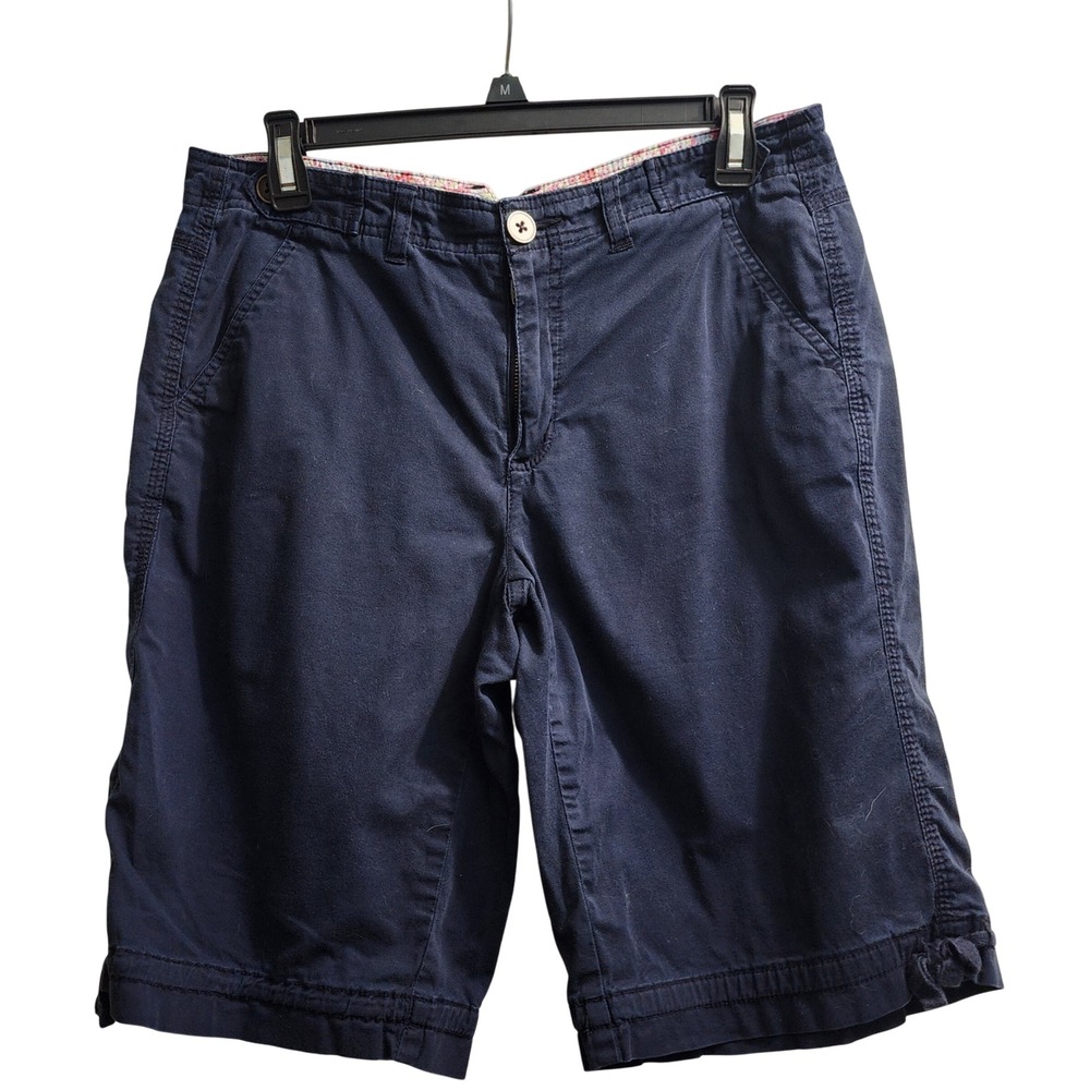 Kim Rogers Womens‎ Size 10 Bermuda Shorts Blue Casual Back Zip Pockets